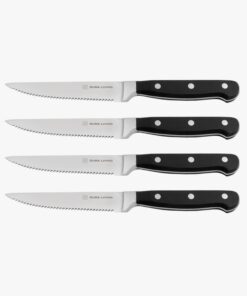 Superior Set of 4 Steak Knives - Black